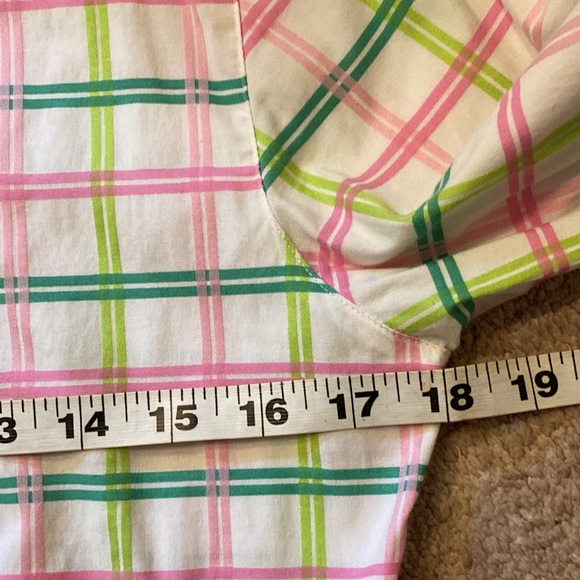 Lilly Pulitzer Plaid Button Down Shirt Size 8 EUC see photos - Picture 6 of 9